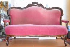 canapea cu doua scaune stil baroc foto