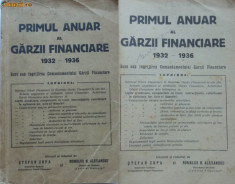 Primul anuar al Garzii Financiare , 1932 - 1936 foto