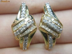 CERCEI AUR SI DIAMANTE- 0.50 CT foto