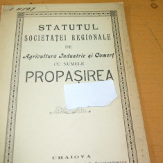 SOCIETATEA DE AGRICULTURA PROPASIREA CRAIOVA 1899