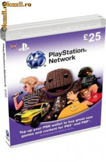 Playstation Network Card PSN UK 25 lire (doar codul) foto