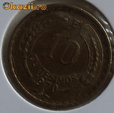 10 centesimos 1970 Chile foto