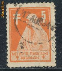 RFL 1944 timbru pentru tuberculosi Regina Maria 5 lei circulat postal foto