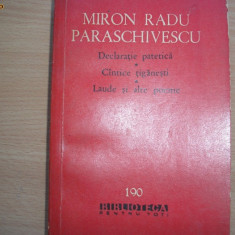 Miron Radu Paraschivescu - Declaratie patetica / Cintece tiganesti / Laude ,c4