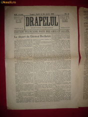 2 Exemplare - ZIARUL DRAPELUL - ed.la LUGOJ - 1919 foto