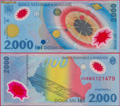 Bancnota 2000 lei 1999 ECLIPSA foto