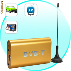 DVB-T Digital TV Receiver for Cars (MPEG-2)(Poate fi folosit ca media player reda de pe USB) foto