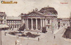 Ok-920- Romania, Nagyvarad, Oradea, c.p. circulata 1912: Teatrul, animat foto