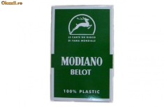 Carti de joc Modiano unguresti 100% Plastic cu spate albastru (magyar kartya) - 33 de carti in pachet foto
