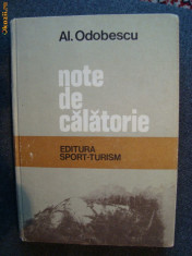 NOTE DE CALATORIE AL. ODOBESCU foto