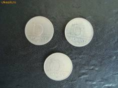 UNGARIA10 FORINT 1994-1995-2005 foto