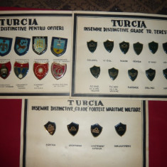 COLECTIE DE 43 INSIGNE MILITARE TURCESTI