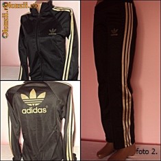 Trening adidas negru cu auriu foto