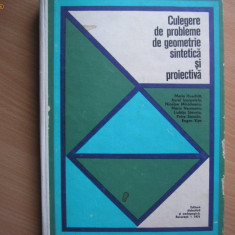 Culegere de probleme de geometrie sintetica si proiectiva - Autor : Maria Huschitt ,Nicolae Mihaileanu,2