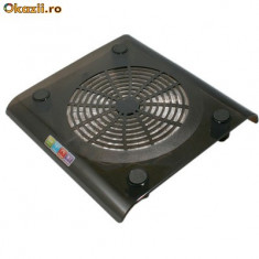 Masuta cooler extern Laptop, masa cooler notebook 1 ventilator mare,iluminat,conectare Usb foto