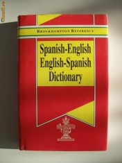 DICTIONAR SPANIOL-ENGLEZ-ENGLEZ-SPANIOL foto