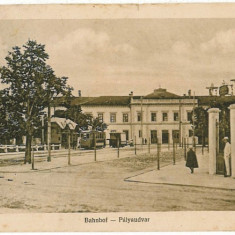 2135 - SIBIU, Gara, tramvai - old postcard- used - 1918