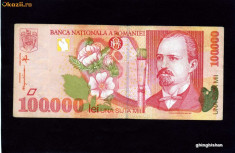 Romania 100.000 lei 1998 XF foto