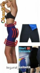 SHORT BERMUDA PANTALONI NEOPREN FITNESS SLABIT - VAZUT LA TV foto