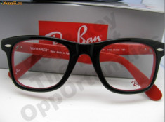 OCHELARI Clear Lens RayBan WAYFARER RB 5121 Black/Red Ray Ban !!! foto