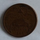 A. 20 centavos 1944 Mexic.. foto