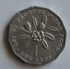 B. 1 cent 1975 Jamaica foto