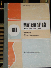 C25 - ELEMENTE DE ANALIZA MATEMATICA foto