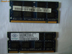 RAM laptop 1 gb ddr2 x2 foto