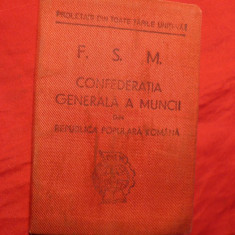 Carnet de Membru FSM -CGM -1949