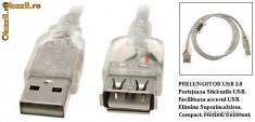 10 x Cablu Prelungitor USB (USB-Tata la USB-Mama) = 30 lei foto