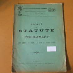 Proiect de Statut, Societatea voiajorilor comerciali din Romania, Bucuresti 1907