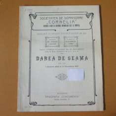 Dare de seama Societatea de domnisoare "Cornelia" Bucuresti 1912