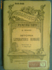 Istoria literaturii romane foto