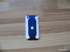 Carcasa \ Carcase Iphone 3G 3GS CaliTate Extra Model Nou Albastru / Bleu cu Alb Model 1 Hard Case foto