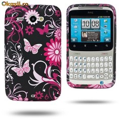 Husa Silicon Model FLUTURI - HTC ChaCha CHA CHA foto