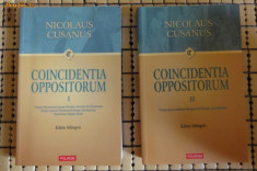 Nicolaus Cusanus Coincidentia Oppositorum ed. bilingva latina-romana 2volume foto