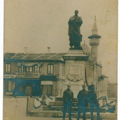 2460 - CONSTANTA Statuia lui OVIDIU - old postcard CENSOR real PHOTO - used 1918