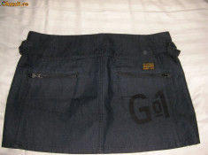 Superba fusta scurta jeans G-STAR RAW Denim originala noua M foto