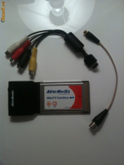 Card extern Tuner TV -Avermedia pentru laptop, PCMCIA foto