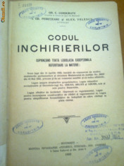CODUL INCHIRIERILOR - GR. C. CONDURATU, I. GR. PERIETEANU, ALEX VELESCU (1922) foto
