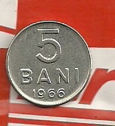 moneda 5 bani 1966 foto