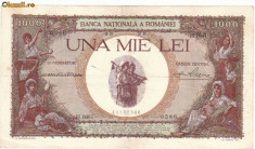 * Bancnota 1000 lei 1939 - cu overprint foto