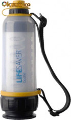 Filtru apa outdoor, Sticla Lifesaver 4000 Litri cartus inlocuibil (filtru carbon activ) transforma aproape instantaneu apa poluata in apa potabila. foto