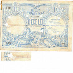 * Bancnota DECE lei (10 lei) 1877 foto