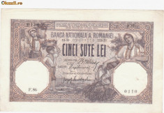 * Bancnota 500 lei 1918 foto