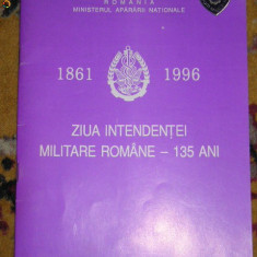 BRf - INTENDENTA ARMATEI ROMANE - 135 ANI - 1996 - REVISTA SI INSIGNA OMAGIALE