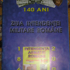 BRf - INTENDENTA ARMATEI ROMANE - 140 ANI - 2001 - REVISTA SI INSIGNA OMAGIALE