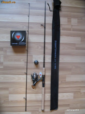 Kit Complet Spinning 2,40 Metri + Mulineta 6 Rulmenti + Set 30 Lingurite foto