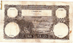 * Bancnota 100 lei 1931 foto