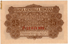 * Bancnota 25 bani BGR 1917 foto